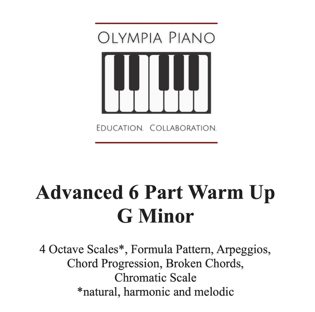 4. Advanced Piano 6 Part Warm Up - G Minor