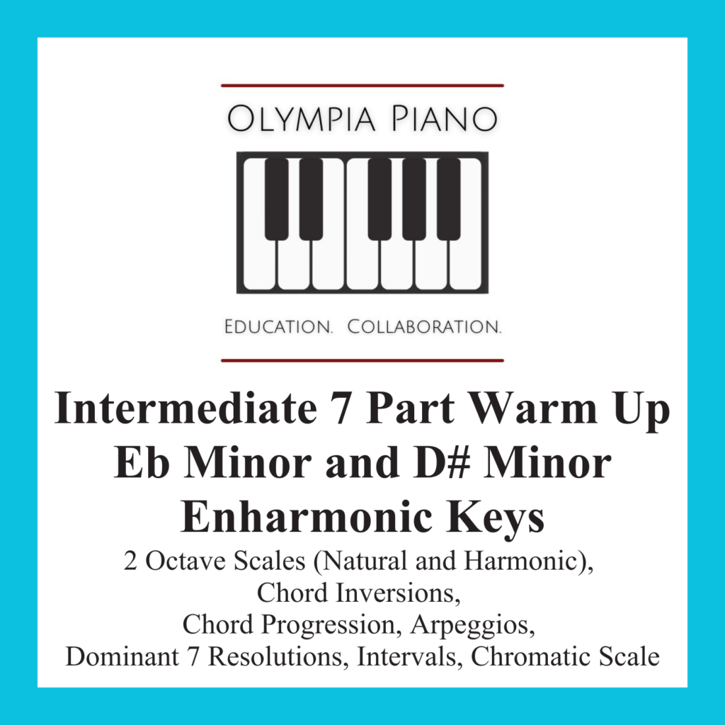 14. Intermediate 7 Part Warm Up in E Flat Minor and D Sharp Minor (Enharmonic Keys)