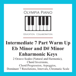 14. Intermediate 7 Part Warm Up in E Flat Minor and D Sharp Minor (Enharmonic Keys)